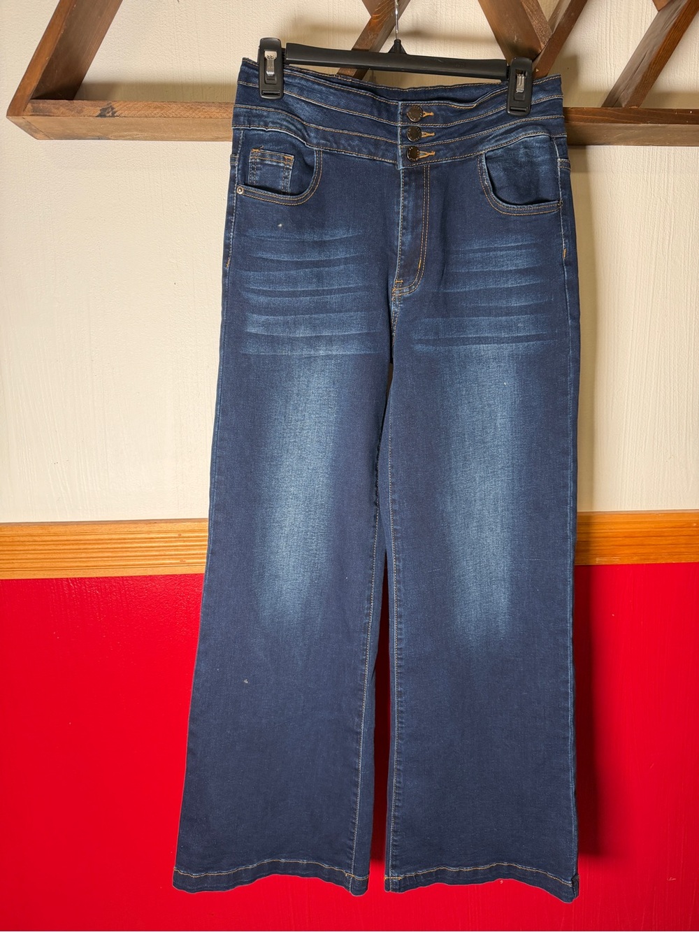 Women’s Roswear High Rise Wide-Leg Stretchy Jeans M